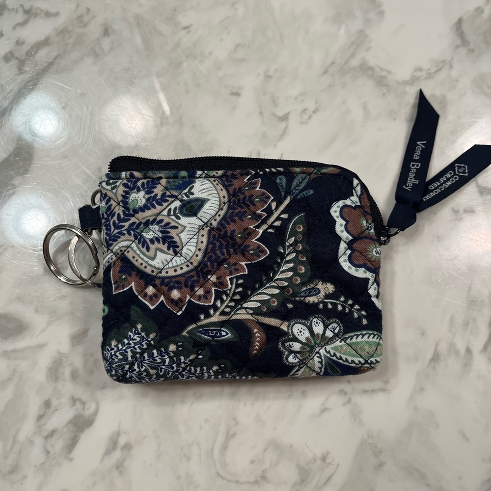 Vera Bradley Java navy camo coin purse